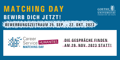 Jetzt bewerben: Matching Day HUMANITIES – Wintersemester 2023