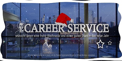 Weihnachtsferien - Keine offene Sprechstunde im Servicebüro des Career Service (Hörsaalzentrum)