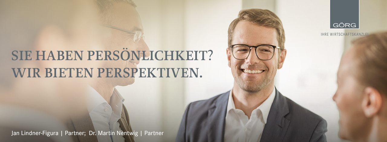 Header von GÖRG Partnerschaft von Rechtsanwälten mbB